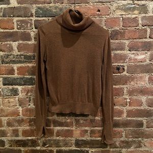 Zara Knit Turtleneck in Brown